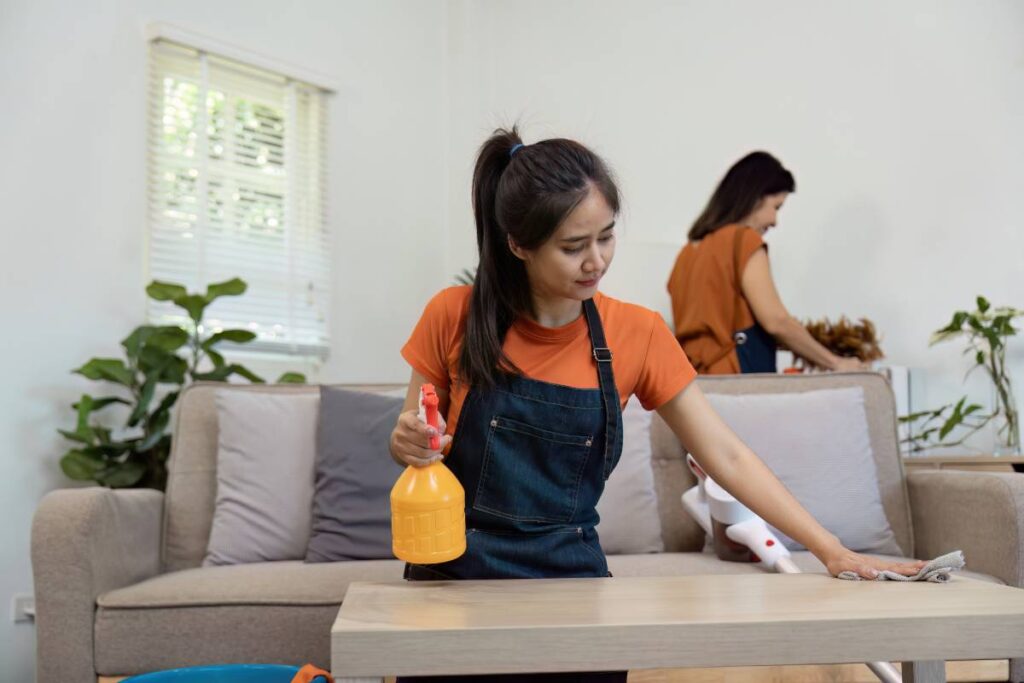 young women cleaning a modern living room with cle 2025 02 20 03 10 56 utc 1